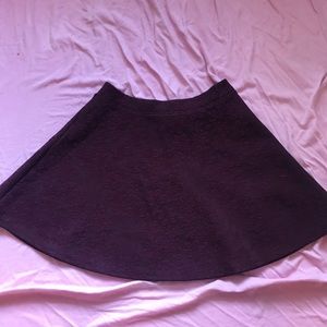 dark purple floral lace skater skirt